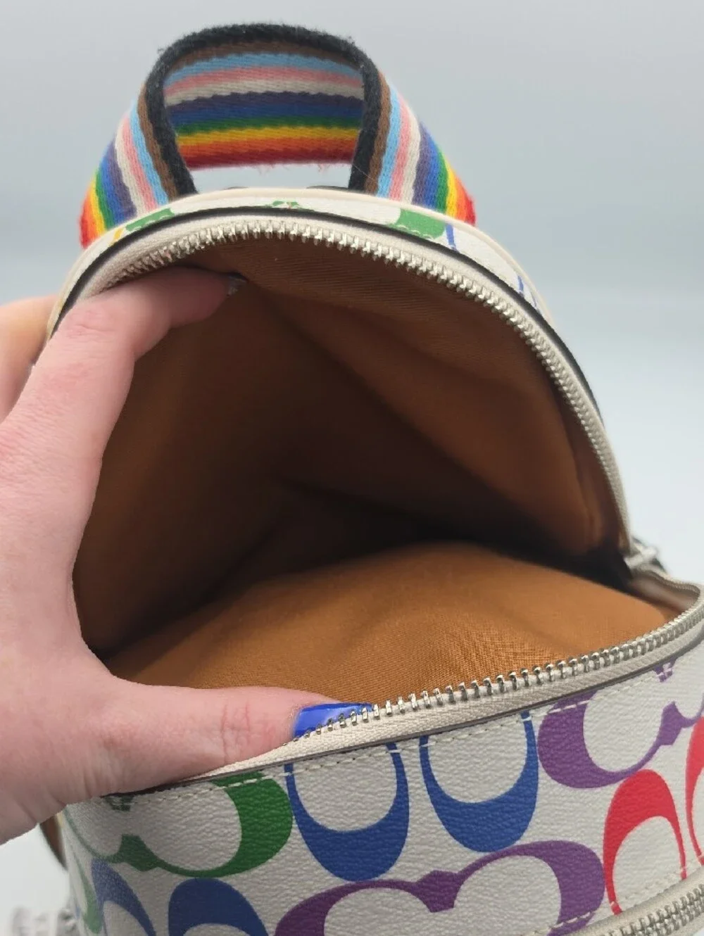 Coach Pride White Rainbow Signature Mono Mini Backpack (NWOT)✨️🌈✨️